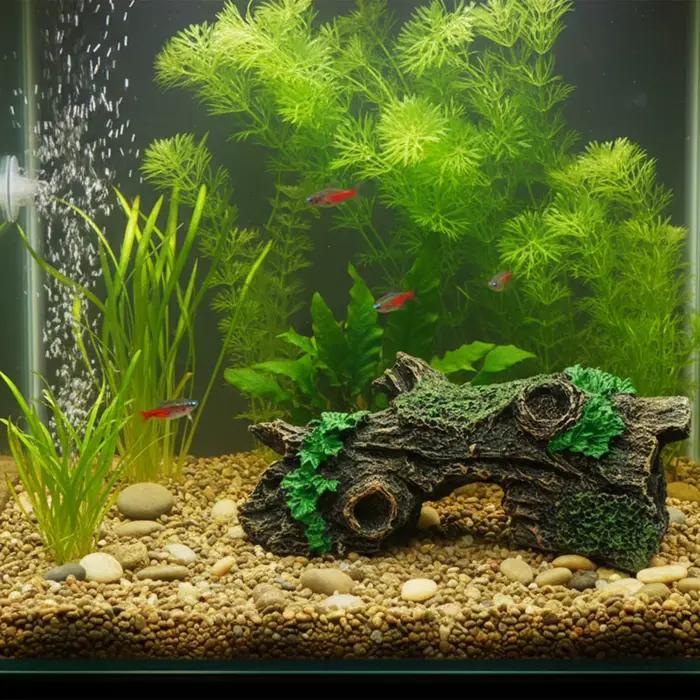 Décor d'aquarium en bois flotté