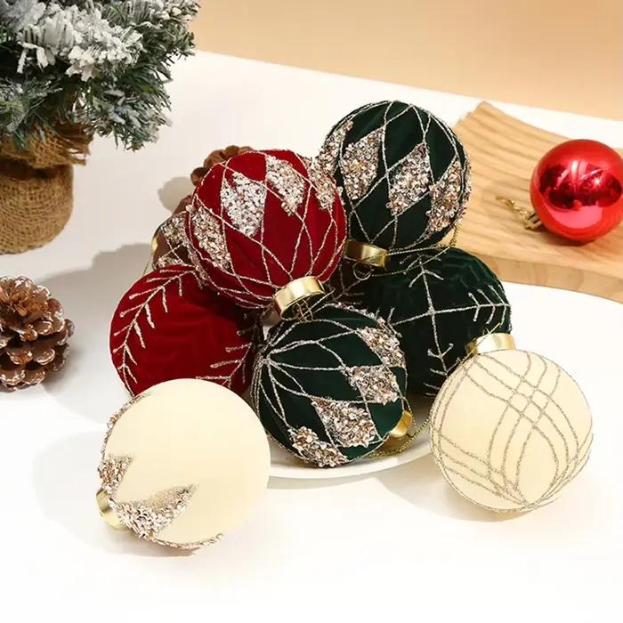 Décoration de vacances en velours, ornements d'ambiance confortables, ornements de vacances de qualité pour arbre de noël