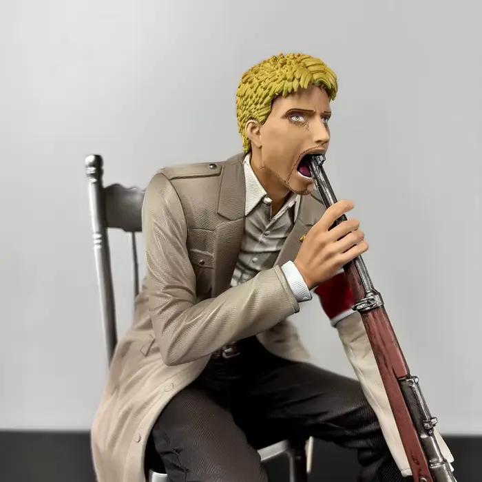 Figurine Attack On Titan Reiner Braun, modèle de statue de personnage d'anime, décoration de bureau, cadeau de collection pour les fans d'anime