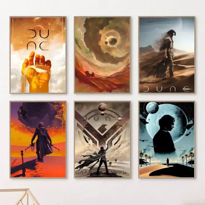 Affiche de Manga Dune Partie Classique Impression HD Décor Artistique Mural Vintage pour Salle d'Étude à Domicile Occasions Spéciales