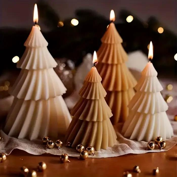 Moule en Silicone pour bougie d'arbre de noël