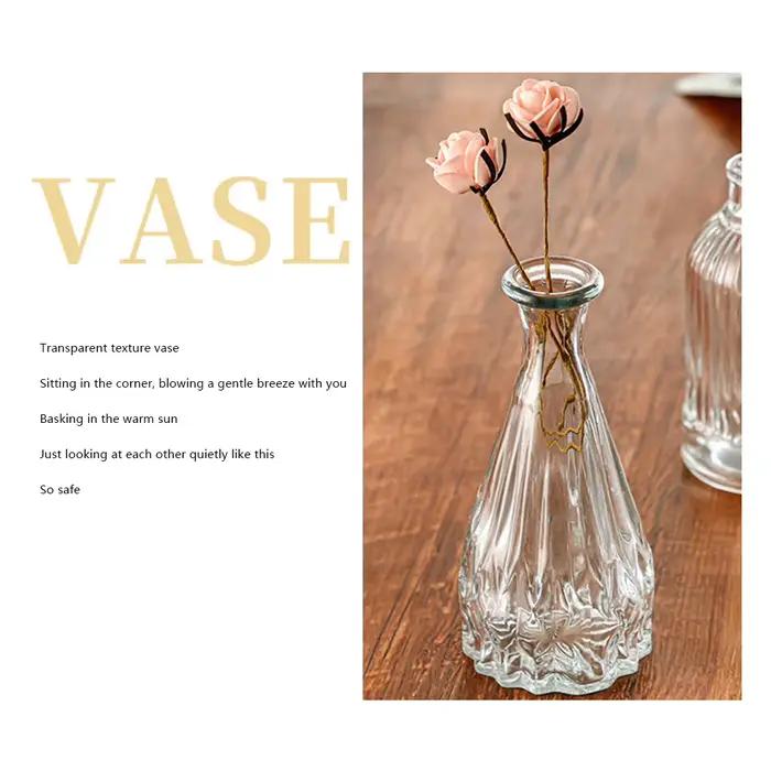 Vase en verre transparent vintage français