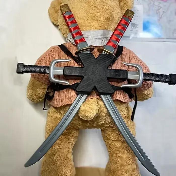 Ensemble de jouets de Cosplay de samouraï japonais pour enfants, ensemble de couteaux, jouet de fléchettes, modèle de cadeaux, Collection de jouets bizarres, 1: 1