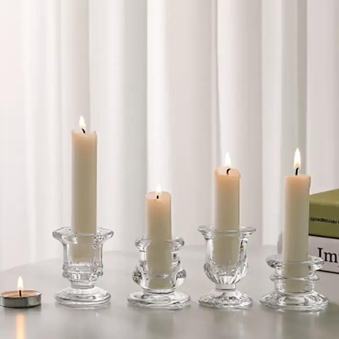 Chaud! Bougeoir en verre nouveauté décor nordique chandelier romantique bougeoir accessoires de bureau centres de table de mariage ornements