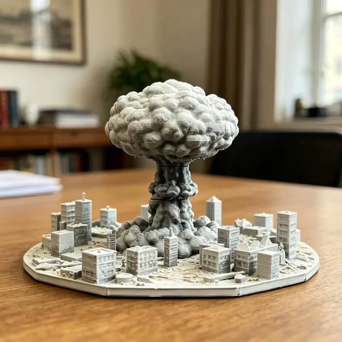 Modèle de mini-ville apocalyptique Sci-Fi, figurine diorama imprimée en 3D, mini-statue, décoration de bureau pour salle de jeu, cadeau