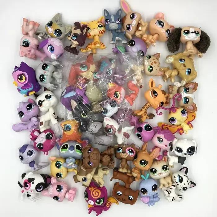 Figurines originales LPS pour animaux de compagnie, 10 pièces/lot, figurines mignonnes chat et chien, jouet bobblehead, chaton, collie, spaniel