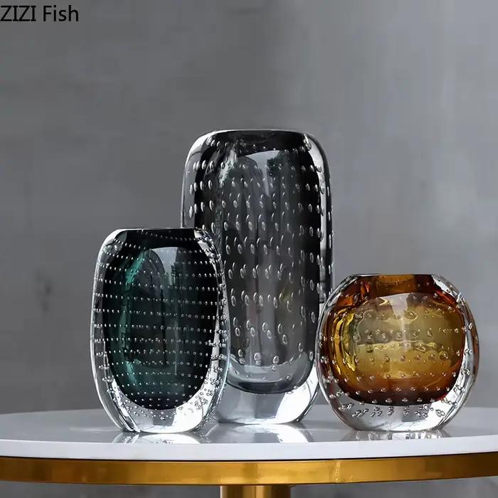 Vase en Verre à Bulles Astronomiques
