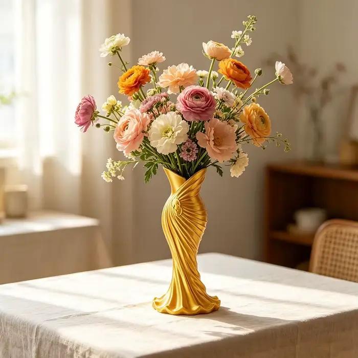 Vases à fleurs imprimés en 3D en forme de robe