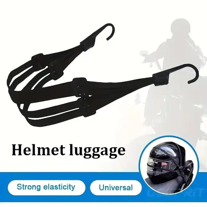 Valise élastique pour moto, 1 pièce, avec crochet de sécurité, casque polyvalent, équipement de Transport en maille, Durable et élégante pour les voyages quotidiens