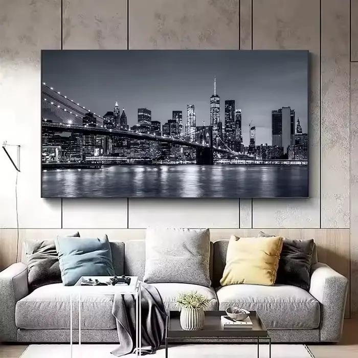Impressions sur toile de paysage urbain Los Angeles New York Manhattan pour décoration murale moderne à offrir occasions spéciales