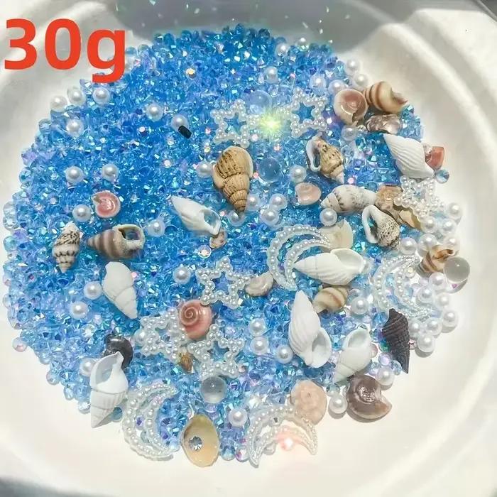 30 g de remplissage en résine époxy sur le thème de l'océan - Formes d'étoile