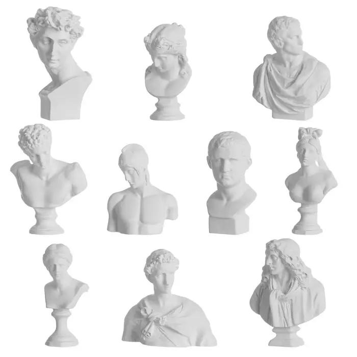 Statue de buste en plâtre de style nordique