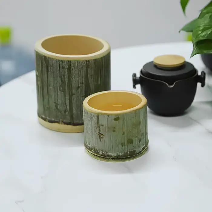 Tasse à thé au lait en tube de bambou