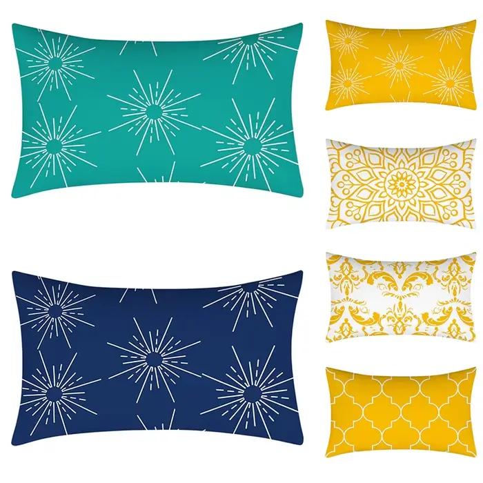 Juste de coussin géométrique en polyester