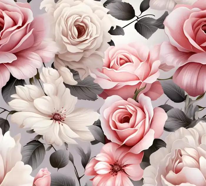 Bannière personnalisée moderne à motifs de roses décoration murale résistante pour salon chambre d'enfant et bureau environnemental et luxueuse