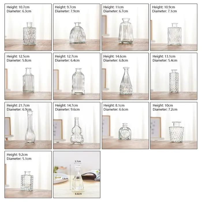 Vase en verre transparent vintage français