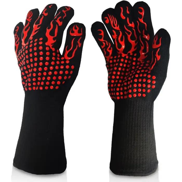 Gants de Barbecue ignifuges, résistants à la chaleur, mitaines résistantes aux coupures, gants de four en Silicone antidérapants, gants de cuisine pour Barbecue, cuisson