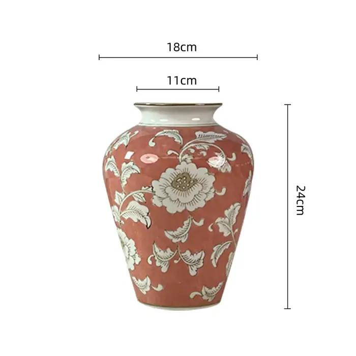 Vase en céramique rétro de style chinois