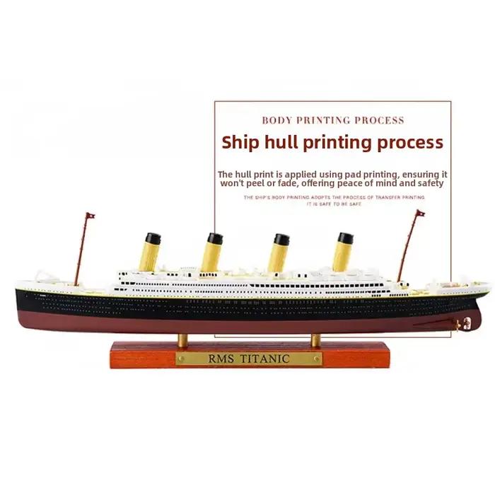 Maquette de bateau en alliage de luxe classique ornements titanic lusitania normandie hmhs britannic bateau à vapeur pour décoration intérieure cadeau occasionnels
