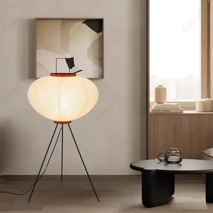 Lampadaire LED en papier de riz