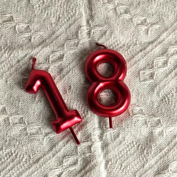 Bougies numérotées élégantes rouge bordeaux (0-9) pour la décoration de fêtes d'anniversaire, les mariages, les célébrations d'anniversaire de mariage, les cadeaux et l'ambiance festive