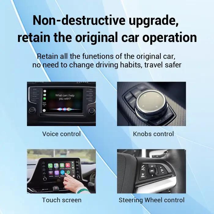 Pairr A1 Mini adaptateur CarPlay Android Auto sans fil 2 en 1 accessoires de voiture pour iPhone ou téléphone Android nouvelle mise à niveau OTA 2025