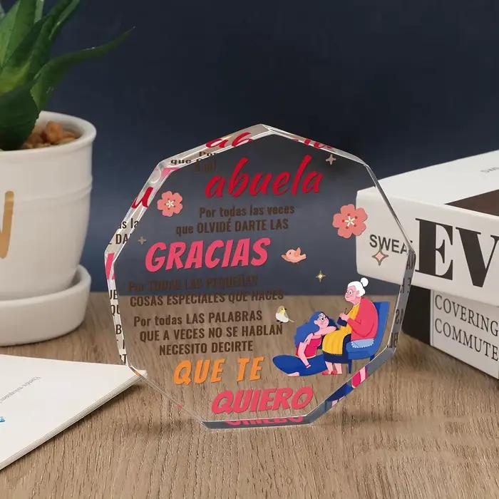 Cadeaux de grand-mère de petits-enfants en espagnol, regalo abuela, regalo para abuela, cadeaux d'anniversaire de grand-mère espagnole regalos abuela Ac