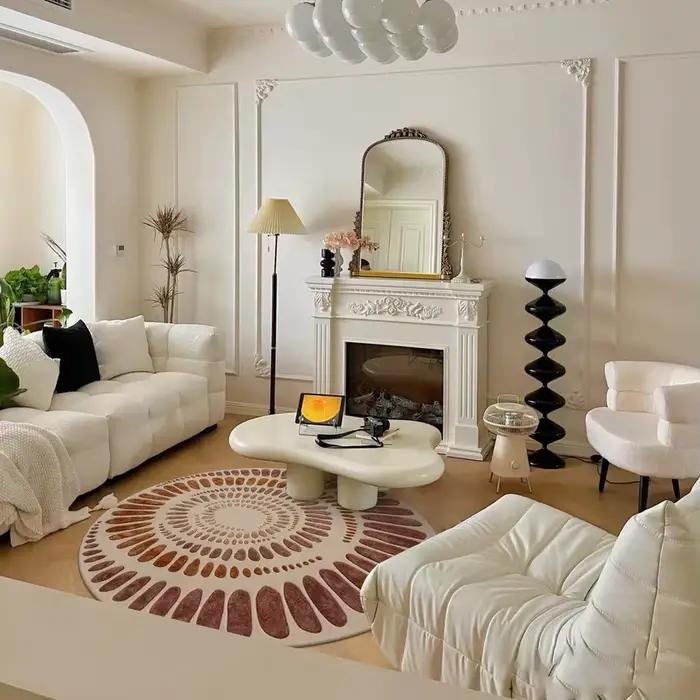 Tapis rond salon chambre décoration