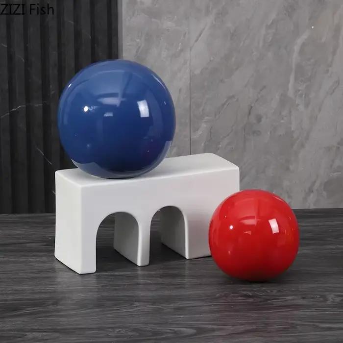 Boule décorative géométrique en céramique