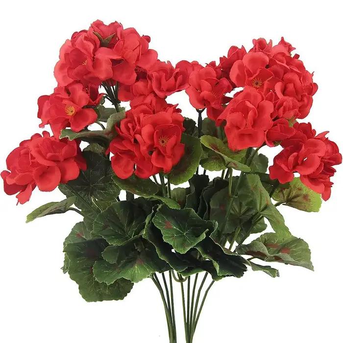 Fleurs de Bégonie Artificielles, Vases de Couronne de Festival, Fournitures de Bouquets de Patients de Mariage, Décoration de Table à Domicile