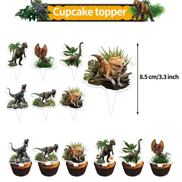 Décorations de fête d'anniversaire sur le thème des dinosaures, comprenant une bannière, un topper pour gâteau, des spirales suspendues et des ballons, parfaites pour les cadeaux de fête pour enfants 