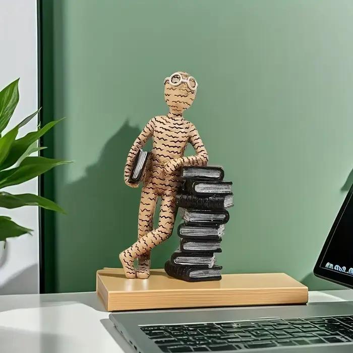 Statuette abstraite de lecteur
