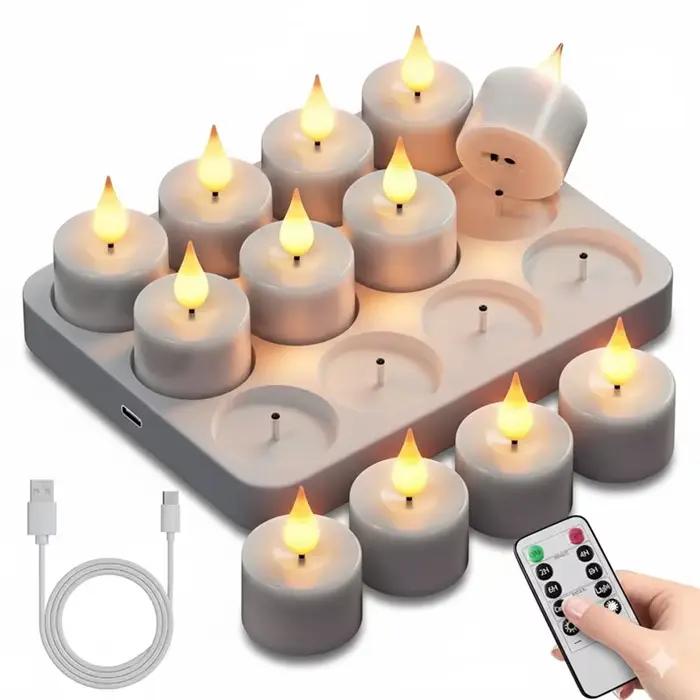 Bougies chauffe-plat LED rechargeables