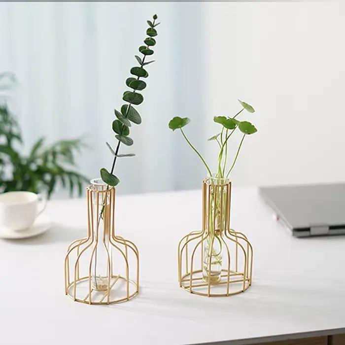 1 ensemble de Vase doré en métal