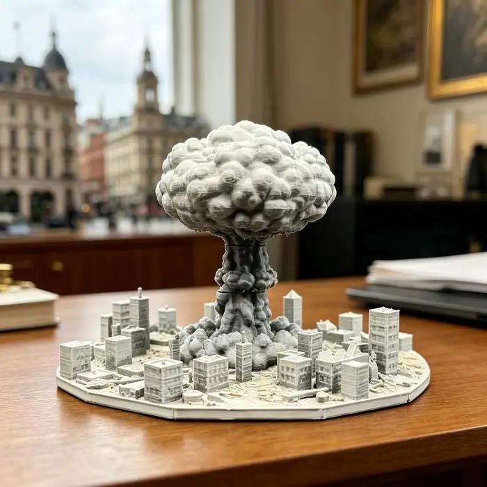 Modèle de mini-ville apocalyptique Sci-Fi, figurine diorama imprimée en 3D, mini-statue, décoration de bureau pour salle de jeu, cadeau