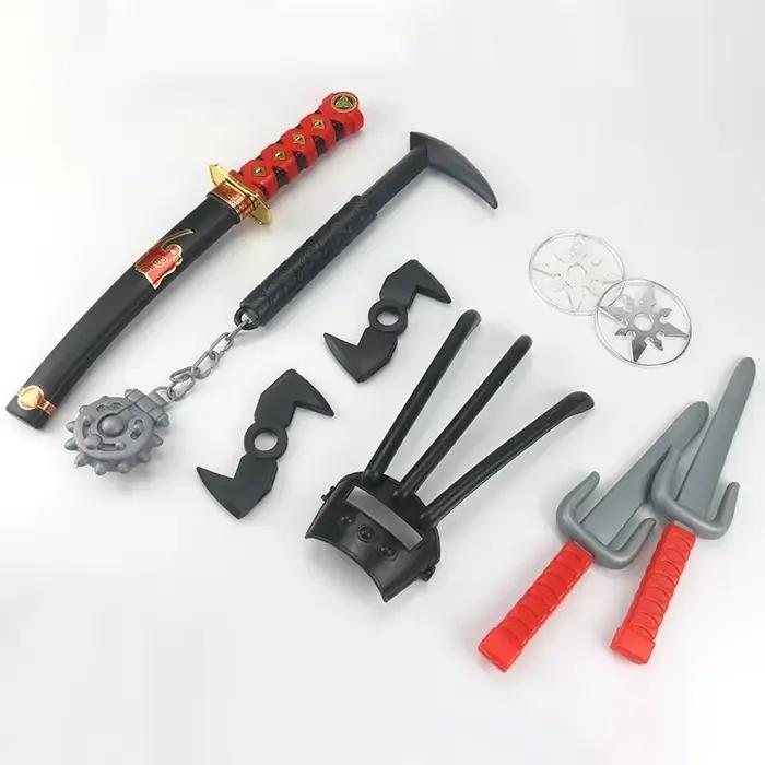 Costume de ninja pour garçons, jouets pour enfants, ensemble de couteaux de cosplay de samouraï japonais, fléchettes de ninja, collection de jouets, jouet bizarre