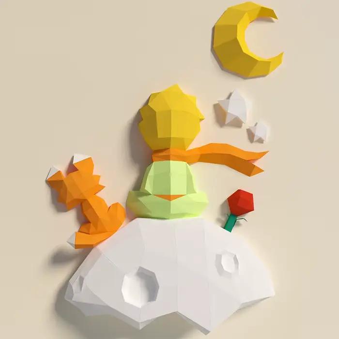 Kit de modèle de papier du petit prince 3D Papercraft