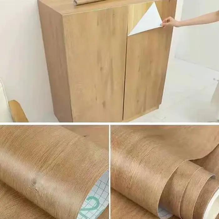 Facile à installer Papier peint en bois