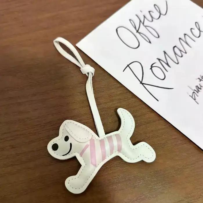 Porte-clés Teckel en Cuir PU, Pendentif Mignon Chiot, Accessoire de Sac, Breloque pour Clés