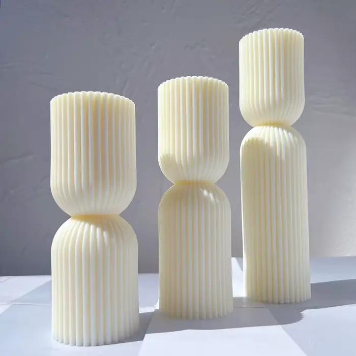 Moules à bougies cylindriques en silicone