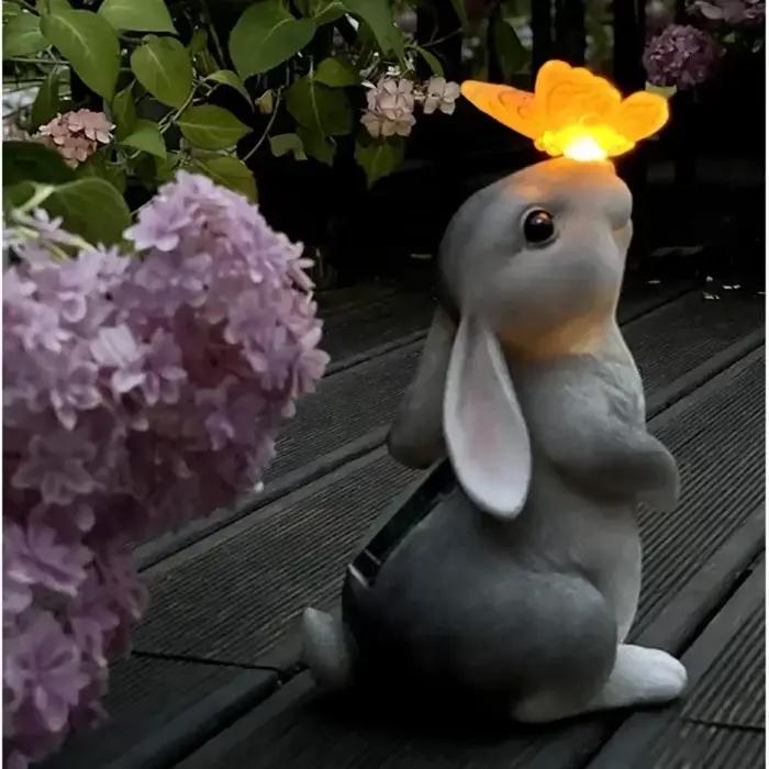 Lampe Solaire d'Extérieur en Résine Peinte