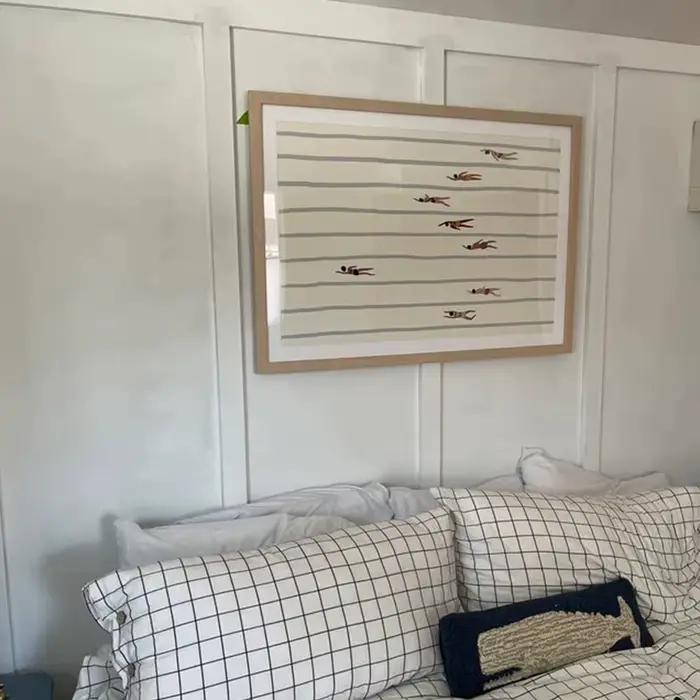 Peinture sur toile nordique pour femmes nageuses
