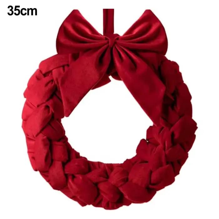 Couronne festive élégante pour décoration de porte d'entrée ou extérieure, design intemporel, utilisation polyvalente pour Noël, Nouvel An et autres célébrations