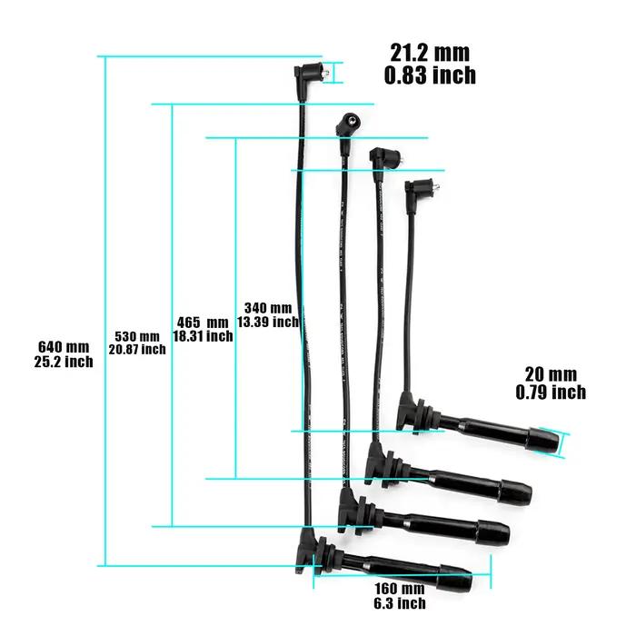 Fils de bougie d'allumage pour Hyundai Elantra Tiburon Tucson pour Kia Spectra Spectra5 27501-23B70 2750123 Accessoires de voiture de haute qualité B70