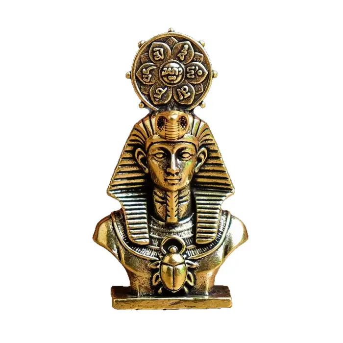 Statue de Pharaon demi-corps en bronze