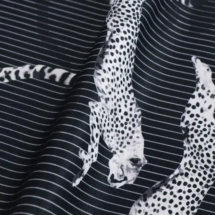 Juste de coussin imprimé léopard noir et blanc, taie d'oreiller décorative, luxe abordable italien, design moderne pour la maison
