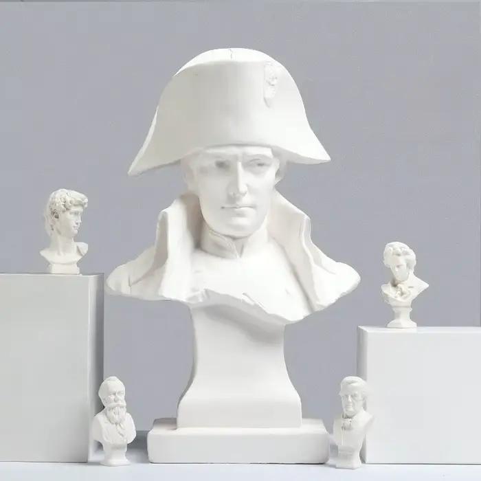 Statue de buste de David en plâtre