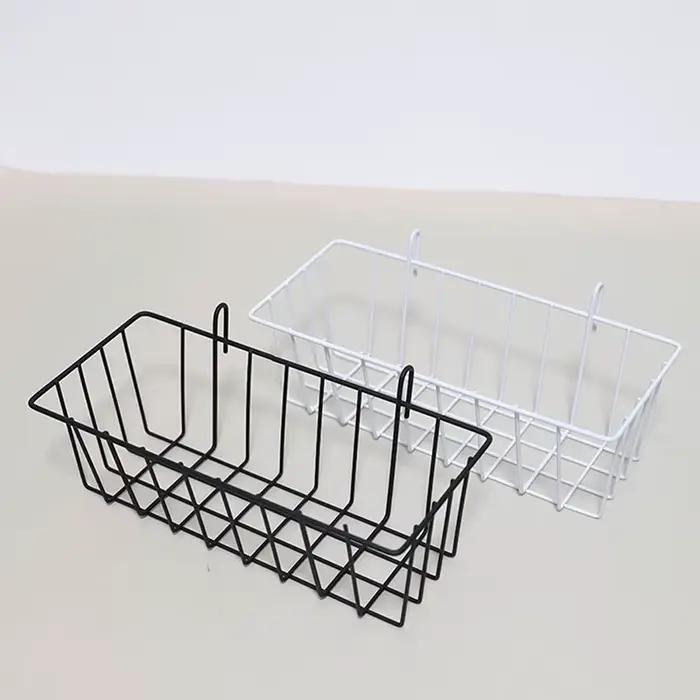 ▪ Panier de rangement décoratif en métal, support mural en grille de fer DIY pour pot de fleurs, étagère suspendue, cadre mural en maille, présentoir, décoration intérieure