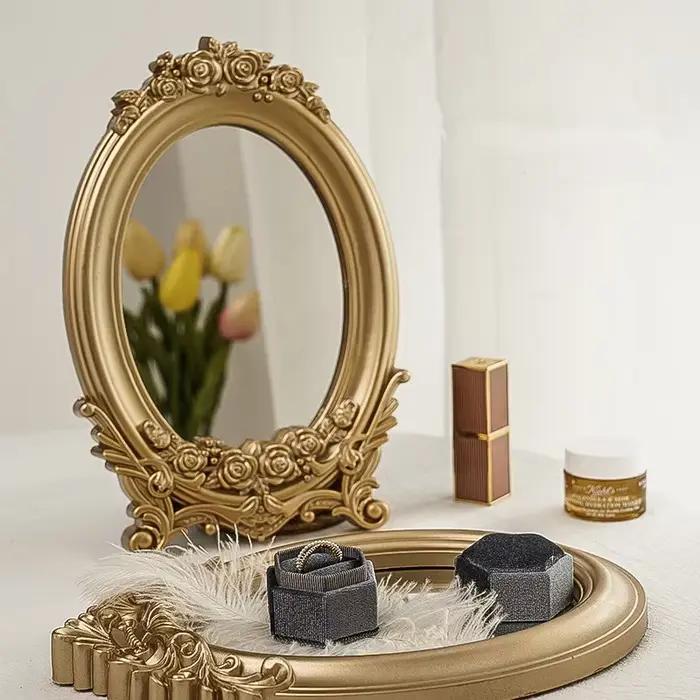 Miroir de Table à cadre sculpté de Style palais français rustique