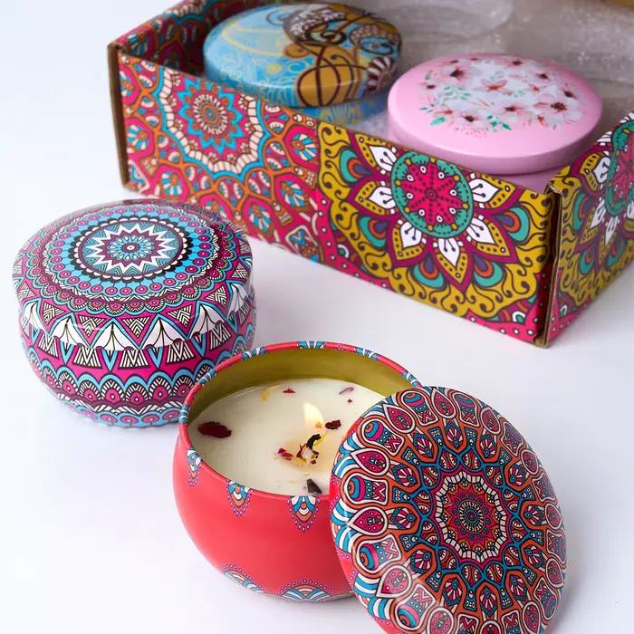 Boîte à bougies parfumée vintage